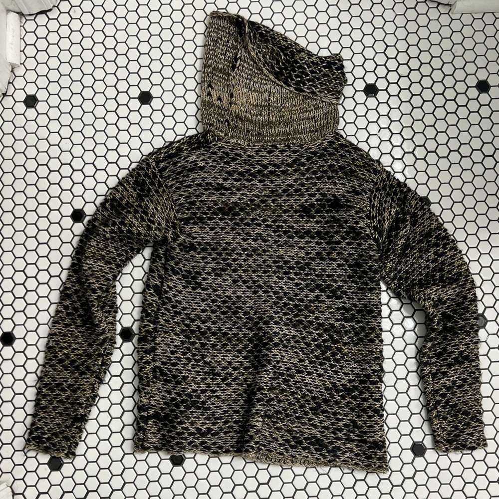 Parker metallic knit cowl neck sweater size XS